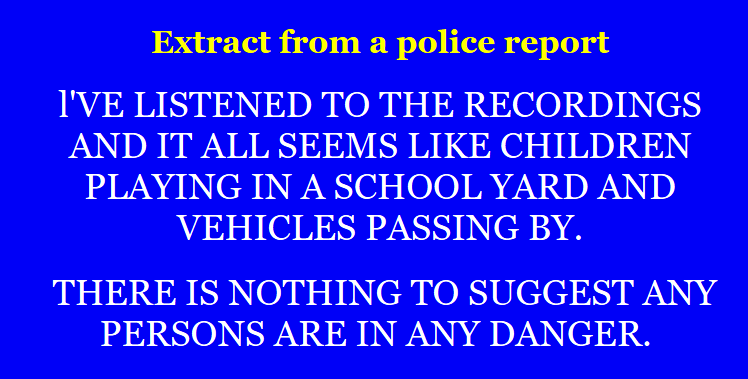 Police report excerpt