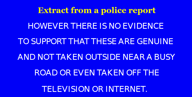 Police report excerpt