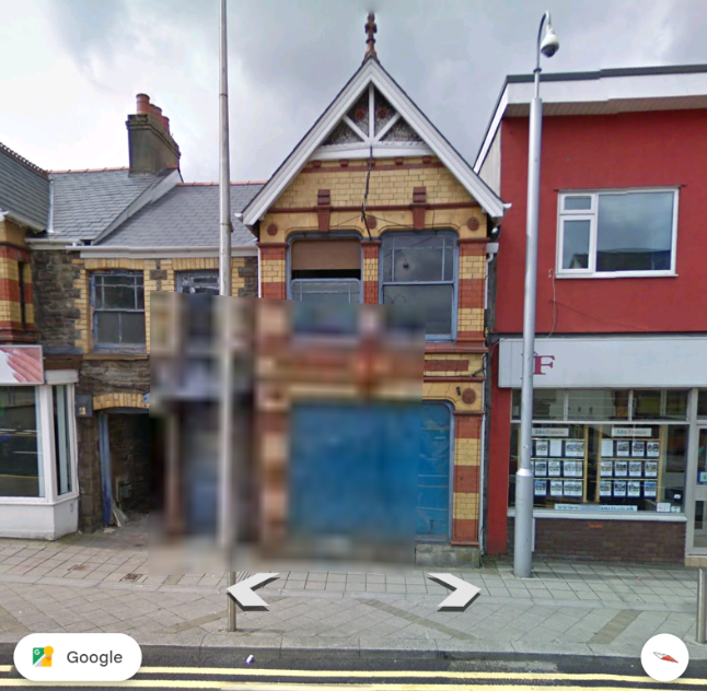 Window with plastic sheet in 2011