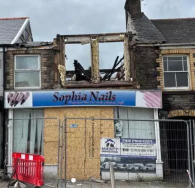 Aftermath of fire