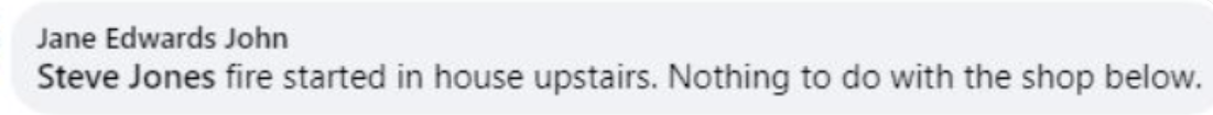 Fire comment from co-owner