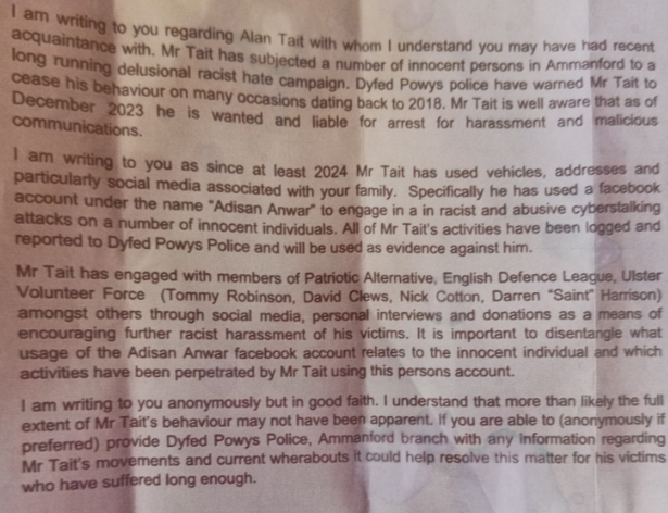 Poison pen letter