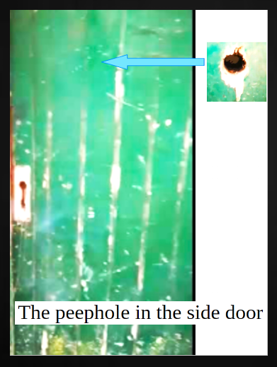 Peephole in side door