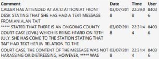 Storm report extract