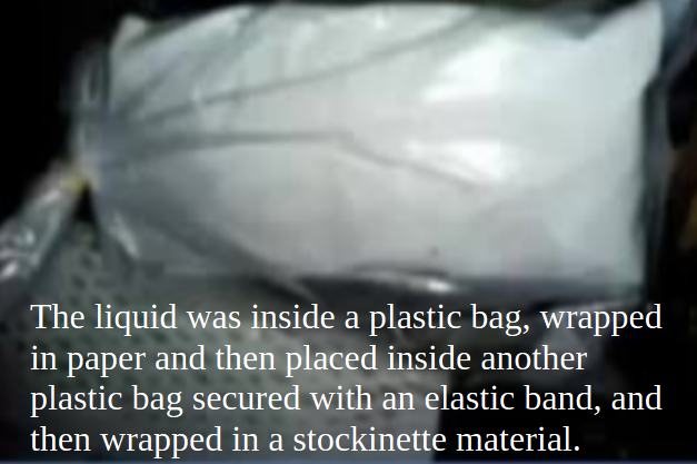 One of the bags before it was unwrapped