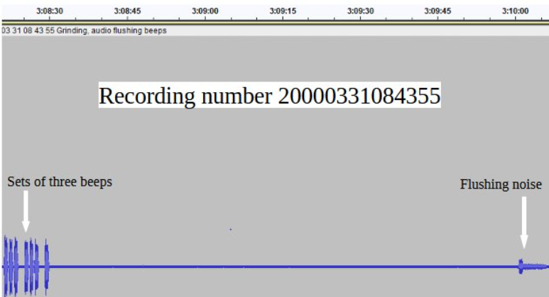 Audio waveform 2 showing machine noise pattern