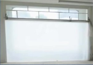 Plastic sheet in window